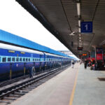 Passenger on platforms at the railway station of Jaipur